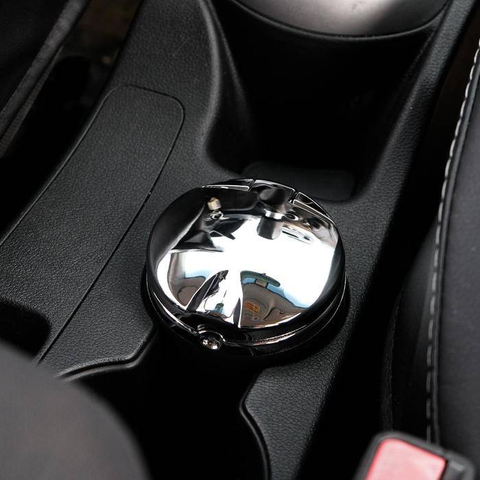 Пепельница для авто TORSO с подсветкой, 7.5×9 см, хром